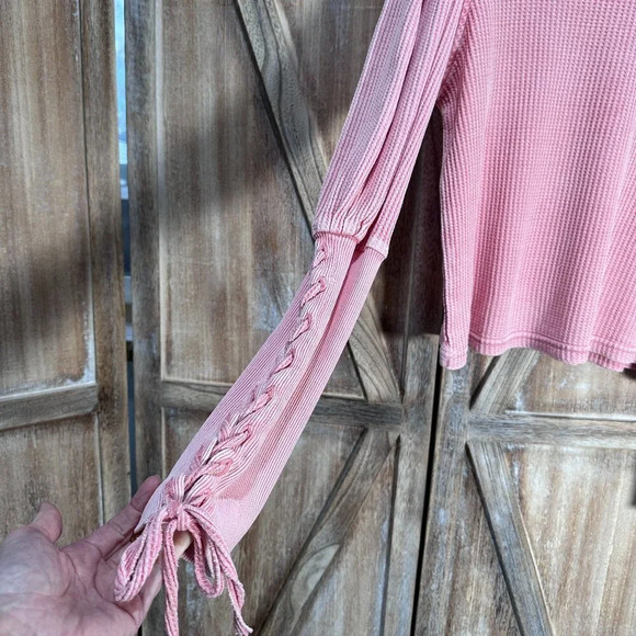 Free People FP One Tasha Thermal in Washed Pink - Picture 7 of 7